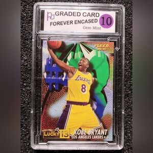 Kobe Bryant Los Angles Lakers Lucky 13 Basketball Rookie Card Graded 10 Gem Mint